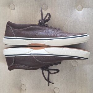 Sperry Men's Brown Sneakers with Suede Upper, Sherpa Around Ankles Mens Size 12